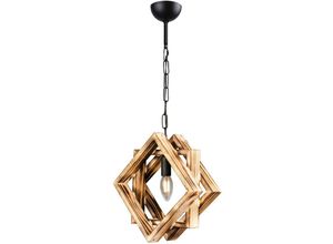 8684279010919 - Squid Lighting - Match Pendelleuchte Braun Massivholz E27 IP20 29x12x60cm