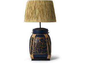 8684279033666 - Squid Lighting - Elegance Bambus Tischleuchte Blau Bambus E27 IP40 45x45x82cm
