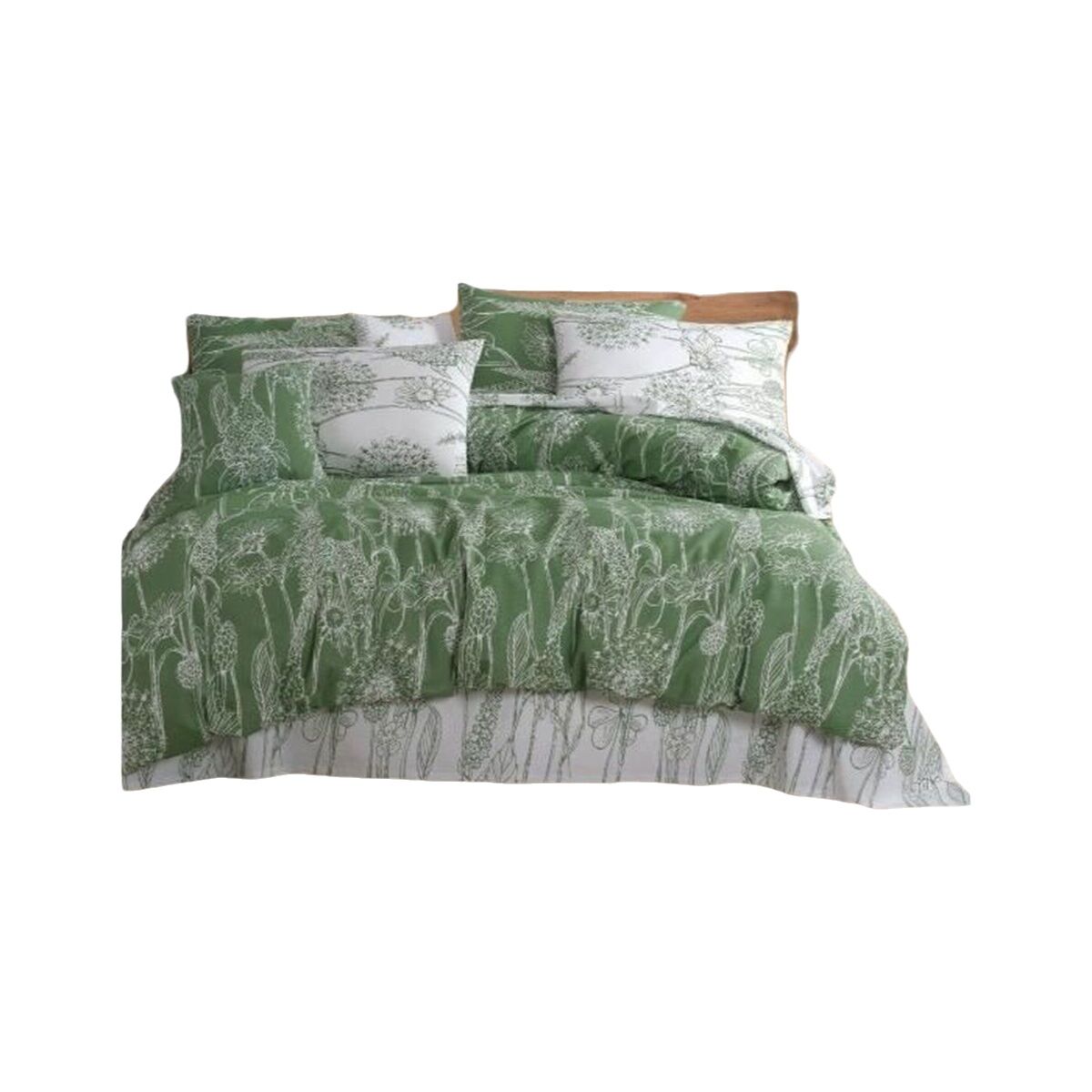 8684282608837 - Duvet cover set Green Super king 3 Pieces