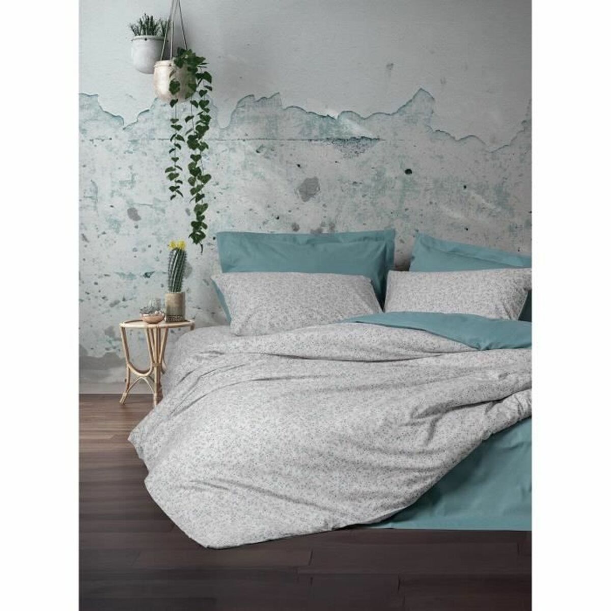 8684283035656 - Duvet cover set Blue White 220 x 240 cm