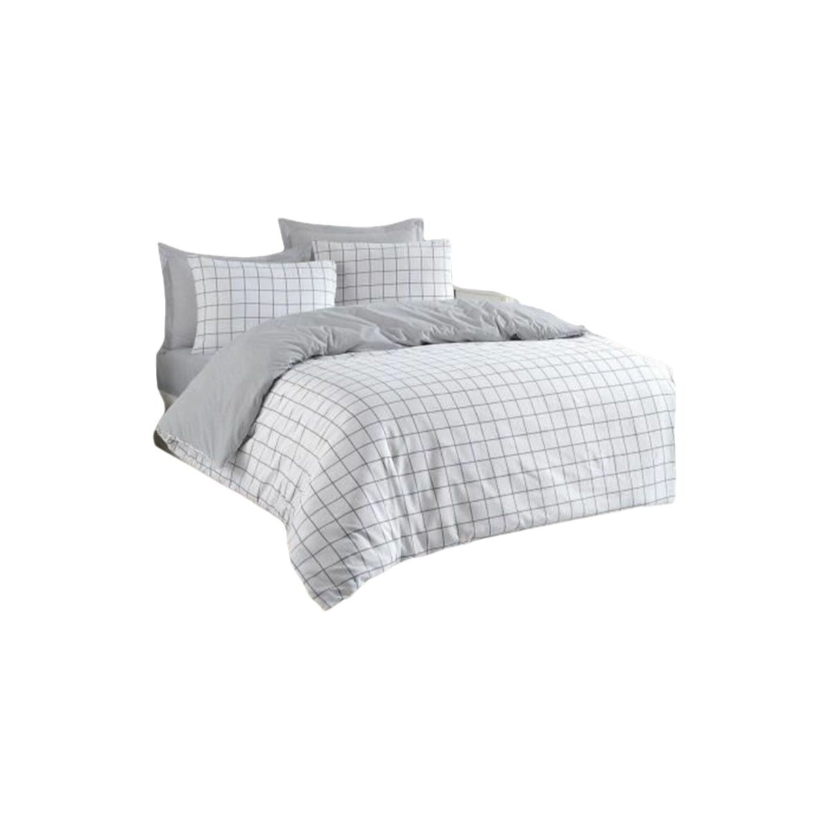 8684283344727 - Duvet cover set Grey Super king 3 Pieces