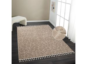 8691000998156 - Teppich HOME AFFAIRE »Geron« in Stein-Optik Teppiche Gr B L 160 cm x 230 cm 19 mm 1 St beige (sand) Esszimmerteppiche