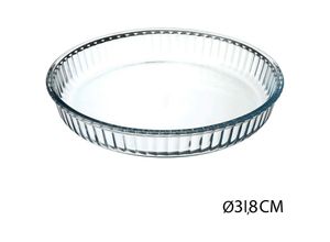 8693357146242 - Form für geriebenes Zubehör aus hitzebeständigem Glas funktioniert in der Küche - Durchmesser 32 cm - Secret de Gourmet