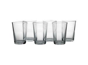 8693357154179 - 52752 Doro Wasserglas 210 ml 6er-Set Trinkgläser Gläserset mit Grooved Effekt - Pasabahce