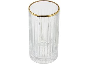 8693357512573 - Elysia Longdrink Glas im Retro-Design und Kristall-Look 280ml 4-Stück 520125 Gold