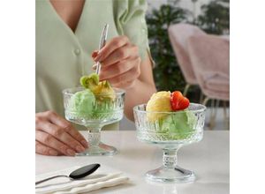 8693357526631 - 2er-Set 51749 Elysia Stand-Eisbecher Dessertschale Stand Schale Allzweck Eisbehälter aus Glas - Pasabahce