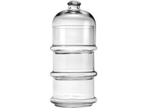 8693357532380 - Patisserie Basic Set 3 stapelbare Behälter mit Kuppel Glas Transparent - Pasabahce