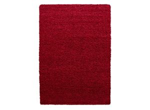 8694257053081 - Hochflor-Teppich AYYILDIZ TEPPICHE Dream Shaggy Teppiche Gr B L 160 cm x 230 cm 50 mm 1 St rot Esszimmerteppiche Wohnzimmer