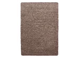 8694257053234 - Hochflor-Teppich AYYILDIZ TEPPICHE Dream Shaggy Teppiche Gr B L 160 cm x 230 cm 50 mm 1 St braun (mokka) Esszimmerteppiche Wohnzimmer