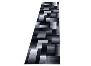 8694257056631 - Läufer AYYILDIZ TEPPICHE Miami 6560 Teppiche Gr B L 80 cm x 300 cm 12 mm 1 St schwarz Teppichläufer