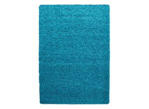 8694257061307 - Hochflor-Teppich AYYILDIZ TEPPICHE Life Shaggy 1500 Teppiche Gr B L 160 cm x 230 cm 30 mm 1 St blau (türkis) Esszimmerteppiche Langflor uni große Farbauswahl robust auch als Läufer und in rund