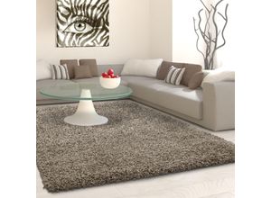 8694257078749 - Hochflor-Teppich AYYILDIZ TEPPICHE Life Shaggy 1500 Teppiche Gr B L 300 cm x 400 cm 30 mm 1 St grau (taupe) Esszimmerteppiche Langflor uni große Farbauswahl robust auch als Läufer und in rund