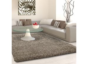 8694257078862 - Hochflor-Teppich AYYILDIZ TEPPICHE Life Shaggy 1500 Teppiche Gr B L 160 cm x 230 cm 30 mm 1 St grau (taupe) Esszimmerteppiche Langflor uni große Farbauswahl robust auch als Läufer und in rund