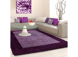 8694257079692 - Hochflor-Teppich AYYILDIZ TEPPICHE Life Shaggy 1503 Teppiche Gr B L 160 cm x 230 cm 30 mm 1 St lila Esszimmerteppiche