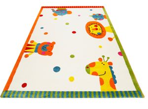 8697627139132 - Kinderteppich SIGIKID Animal Festival Teppiche Gr B L 120 cm x 170 cm 13 mm 1 St weiß Kinder Kinderzimmerteppiche