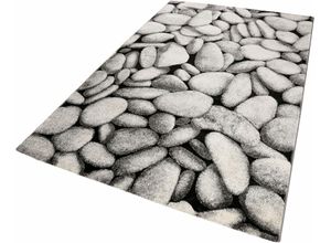 8697627735242 - Teppich WECON HOME Stony Island Teppiche Gr B L 133 cm x 200 cm 13 mm 1 St grau Esszimmerteppiche