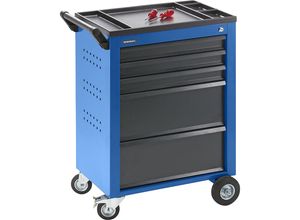 8697653676205 - eurokraft pro Werkzeugwagen 5 Schubladen mit Einzelarretierung HxBxT 930 x 630 x 410 mm blau