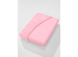 8697659130886 - Betttuch WÄSCHEPUR Laken Gr B L 90-100 cm x 190-200 cm 1 St Single-Jersey 1 Stück rosa (rosé)