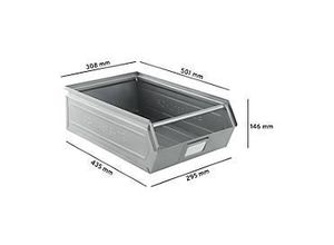 8697837515672 - Select Sichtlagerkasten mit Tragestab 185 l 80 kg L 501 x B 308 x H 146 mm Stahl galvanisch verzinkt 8697837515672 - Select Sichtlagerkasten mit Tragestab 185 l 80 kg L 501 x B 308 x H 146 mm Stahl galvanisch verzinkt