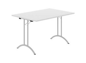 8697837516419 - Select Klapptisch Rechteck Doppel-T-Fußgestell Spezial-Klappbeschlag & Bodenausgleich B 1200 x T 800 x H 720 mm lichtgrau alusilber 8697837516419 - Select Klapptisch Rechteck Doppel-T-Fußgestell Spezial-Klappbeschlag & Bodenausgleich B 1200 x T 800 x H 720 mm lichtgrau alusilber