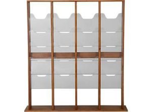 8698473819131 - Update Display Boden-Prospektständer WoodMagazine 40 x DIN A4 doppelseitig Buchenholz Acrylglas freistehend Buche