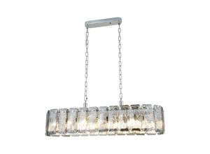 8698525683161 - Kronleuchter Orvin linear chrom 16-flg Länge 96 cm Glas 8698525683161 - Kronleuchter Orvin linear chrom 16-flg Länge 96 cm Glas