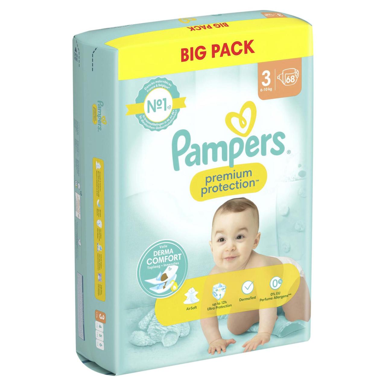 8700216207461 - Windeln premium protection? BIG PACK Größe Gr3 (6-10 kg) für Babys und Kleinkinder (4-18 Monate) 8700216207461  68 Stück