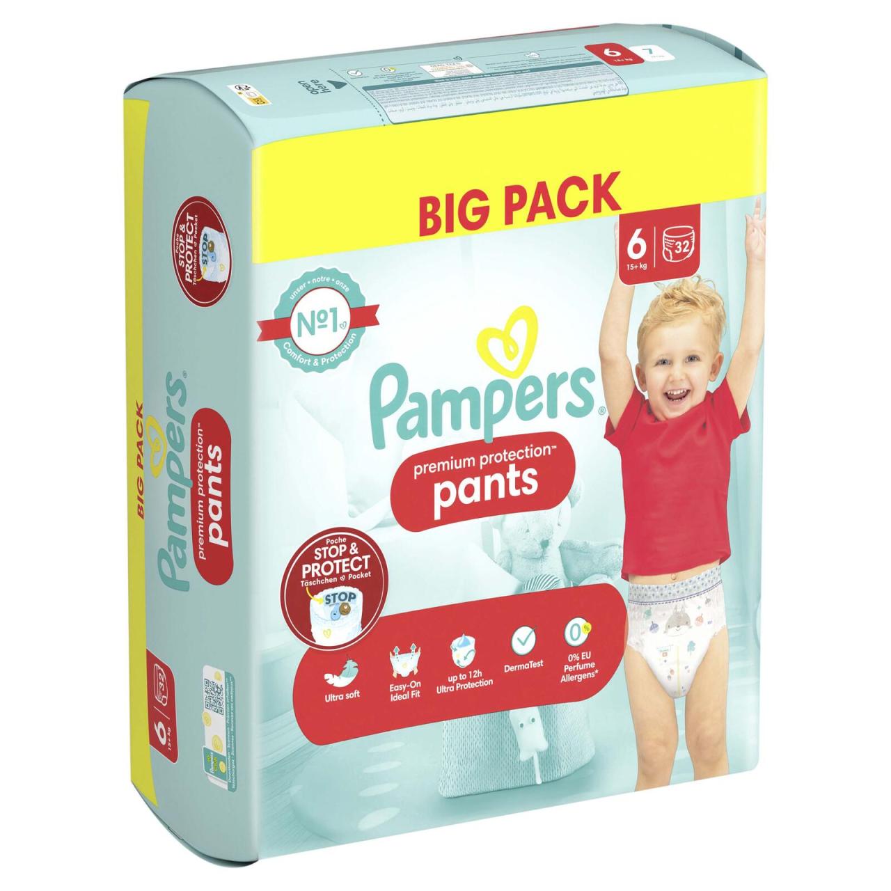 8700216241663 - Windeln premium protection? BIG PACK Größe Gr6 (15+ kg) für Kids und Teens (4-12 Jahre) 8700216241663  32 Stück