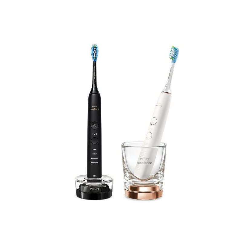 8710103939566 - PHILIPS Sonicare HX9914 57 DiamondClean 9000 Doppelpack Elektrische Zahnbürste Schwarz Rose Gold