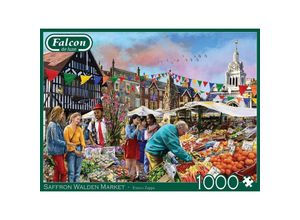 8710126021842 - Falcon Jigsaw Puzzle - Saffron Walden Market 1000pcs Boden