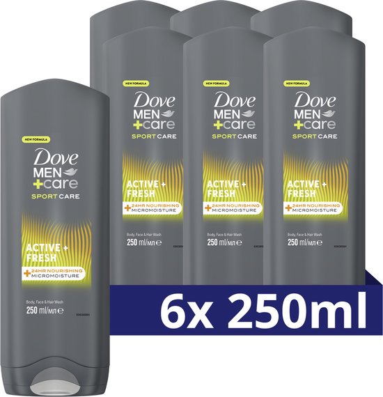 8710522394861 - Men+Care Sport Active+Fresh Duschgel - 6 x 250 ml - Vorteilspackung