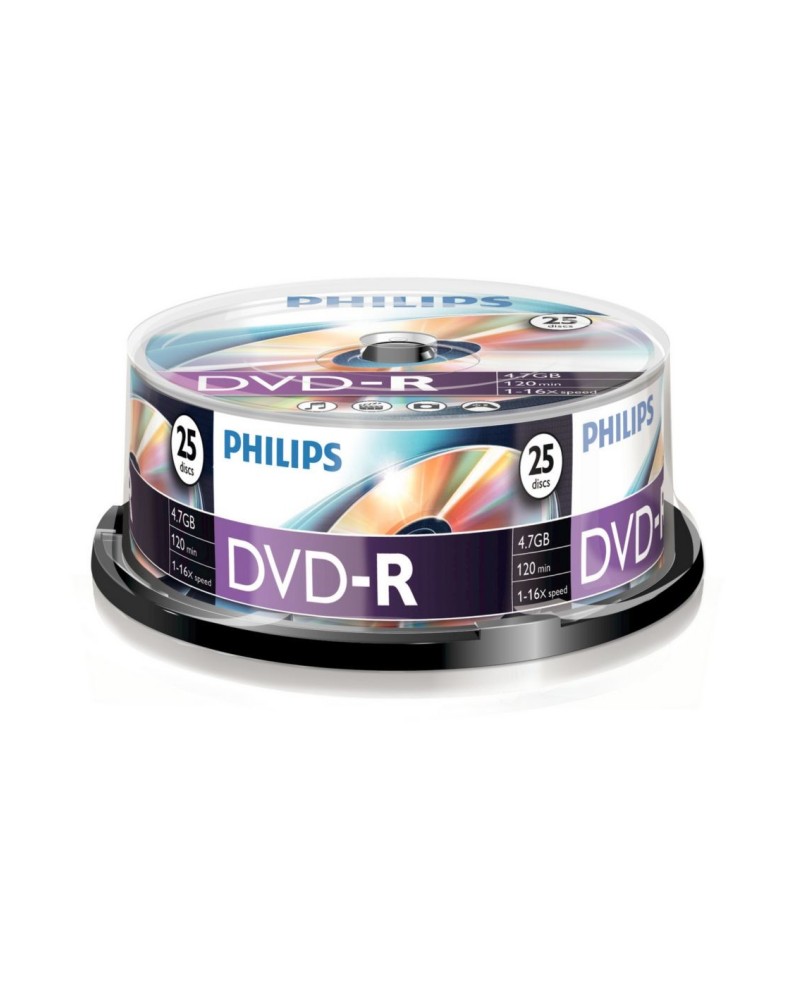 8710895922555 - DM4S6B25F - 25 x DVD-R - 47 GB (120 Min) 16x - Spindel