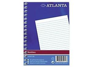 8710968314713 - Djois Atlanta Notizbuch DIN A6 Liniert Spiralbindung Hardcover Blau 100 Seiten