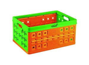 8711112573277 - Weitere - Klappbox 46 l orange grünTransportboxEinkaufskorbEinkaufsbox Aufbewahrungsbox