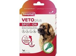 8711231137589 - Beaphar Veto plus Spot-On für große Hunde ab 30 kg 3x4 ml