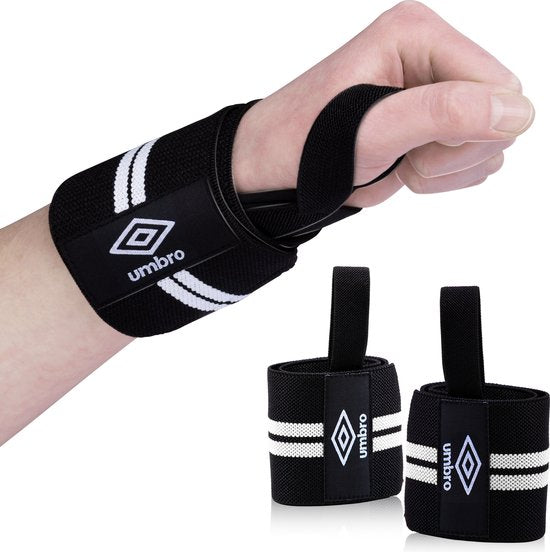 8711252000121 - Armbänder - 2 Stück - Handgelenkschützer - Krafttraining und Fitness - Weiß Schwarz 8711252000121 - Armbänder - 2 Stück - Handgelenkschützer - Krafttraining und Fitness - Weiß Schwarz