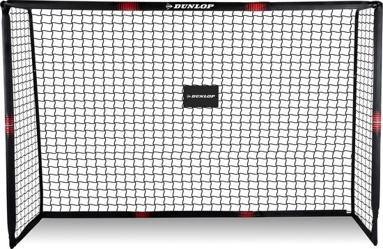 8711252006628 - Fußballtor - 240 x 160 x 85 CM - Metall - Fußball-Trainingsgeräte für alle Altersgruppen - Einfache Montage - Schwarz Rot