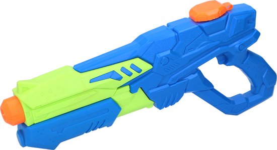 8711252018478 - Water Gun - 38 x 5 x 17 CM - 600ML Wassertank - für Kinder und Erwachsene - Wasserspielzeug - Blau Grün Orange