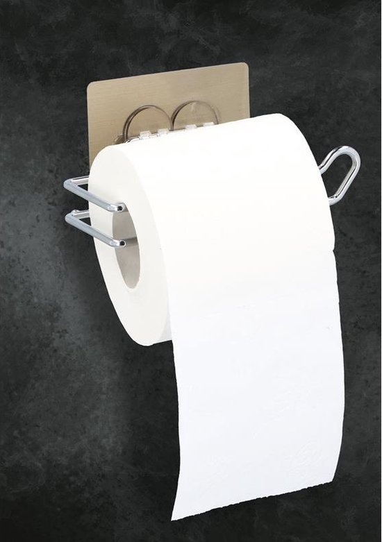 8711252108131 - Toilettenpapierhalter hängend - Kein Bohren - Toilettenpapierhalter - Edelstahl - Saugnapf