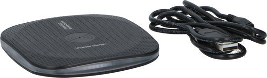8711252128177 - Wireless Charger - Qi-Ladegerät - 5-10MM Ladedistanz - Anti-Rutsch - kompakte Größe - Schwarz