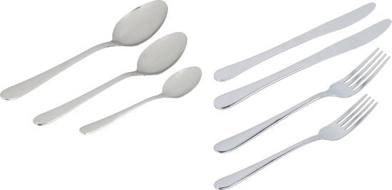 8711252138190 - alpina Besteckset 6 Personen - 42-teilig - spülmaschinengeeignet - Edelstahl Silber