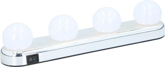 8711252146119 - Wandleuchte - Hollywood Mirror Light - 4x LED Helles Weiß - Kabellos