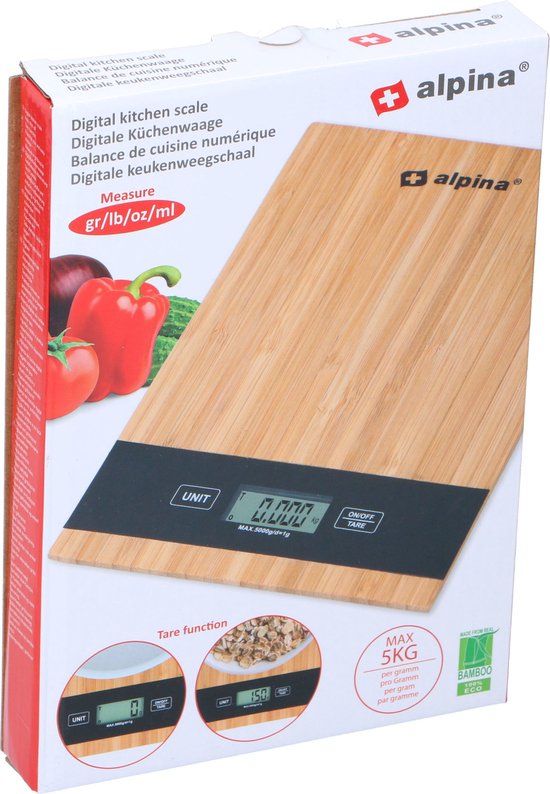 8711252186771 - alpina Digitale Küchenwaage - bis zu 5 kg 8711252186771 - alpina Digitale Küchenwaage - bis zu 5 kg