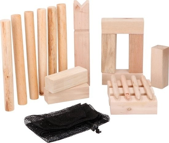 8711252227719 - Kubb Spiel - Kubb - Wikingerschach - Holz - mit Aufbewahrungstasche - klein