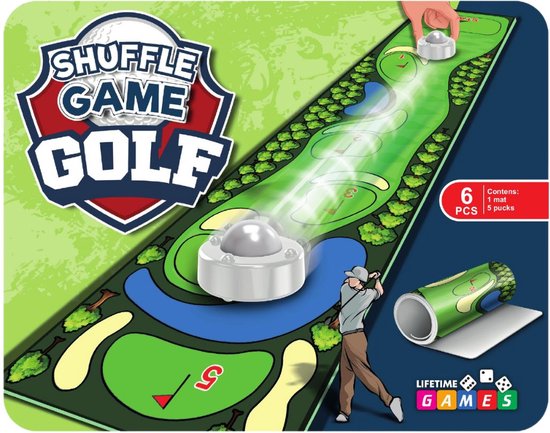 8711252231198 - Lifetime Games Shuffle Bowling Tischspiel - Komplettes Kegelset - Thema Golf - 90 x 20 x 3 cm 8711252231198 - Lifetime Games Shuffle Bowling Tischspiel - Komplettes Kegelset - Thema Golf - 90 x 20 x 3 cm