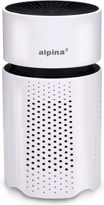 8711252231310 - alpina Mini-Luftreiniger mit HEPA-Filter H13 - Luftreiniger mit Ionisator für Räume 6m2 - Luftreiniger mit USB für Innen und Außen - Luftreiniger 15W - Weiß