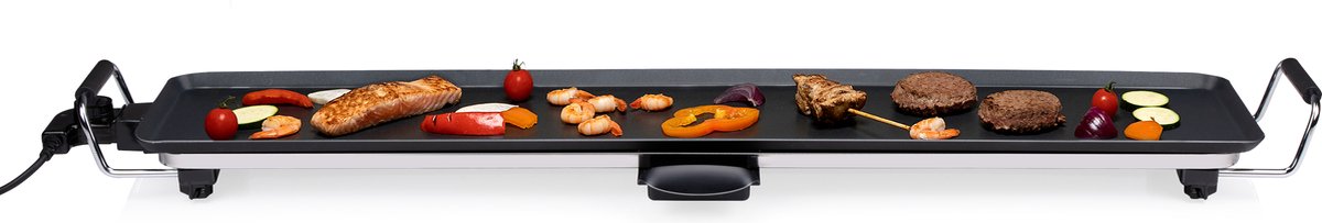 8711252231617 - alpina Teppanyaki Griddle XXL - Griddle - 100x20cm - 2000W - Einstellbarer Thermostat - Antihaftbeschichtung - Schwarz