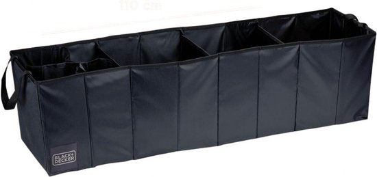 8711252235820 - Trunk Storage Box - 110 x 30 x 30 CM - 5 Fächer - faltbar - mit Griffen - Schwarz