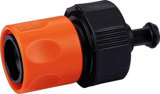 8711252235950 - Gartenschlauch Schnellkupplung - mit Wasserstop - 5 8-3 4 - ⌀16-19 mm - Kunststoff - Schwarz Orange 8711252235950 - Gartenschlauch Schnellkupplung - mit Wasserstop - 5 8-3 4 - ⌀16-19 mm - Kunststoff - Schwarz Orange