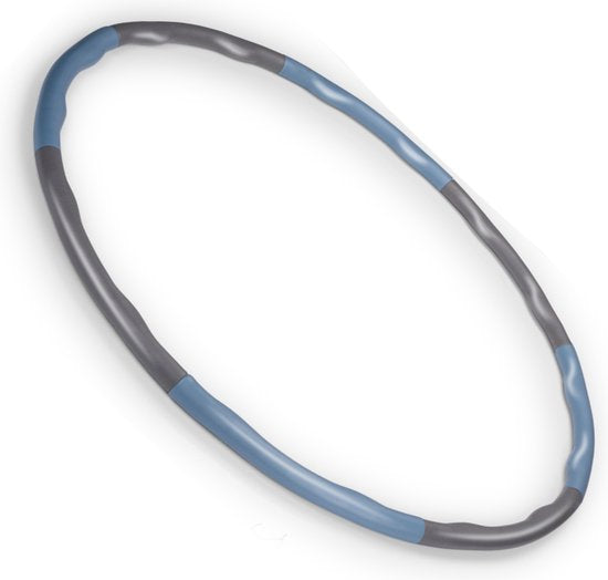 8711252237213 - Hula Hoop Reifen mit Gewicht - Fitnessgeräte - 890 GR - 95 CM ⌀ - Grau Blau 8711252237213 - Hula Hoop Reifen mit Gewicht - Fitnessgeräte - 890 GR - 95 CM ⌀ - Grau Blau